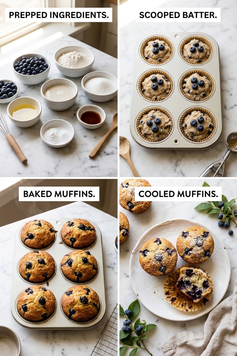 How to make Vegan Blueberry Muffins