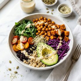 Vegan Buddha Bowl with Tahini Dressing