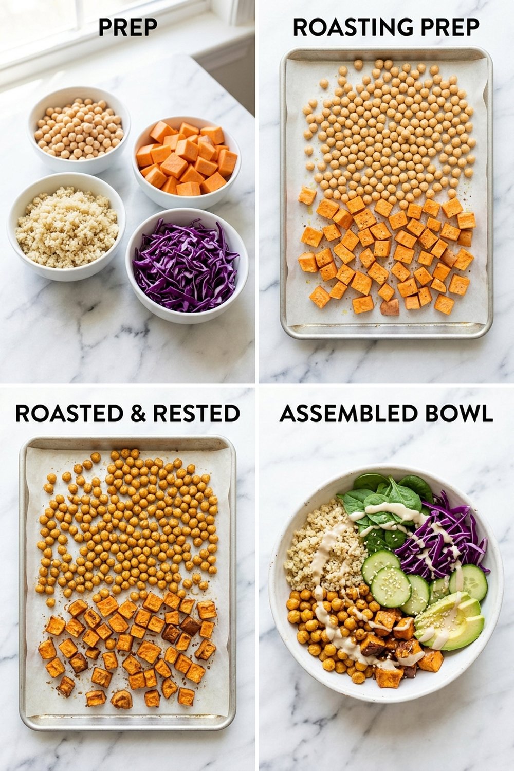 How to make Vegan Buddha Bowl with Tahini Dressing