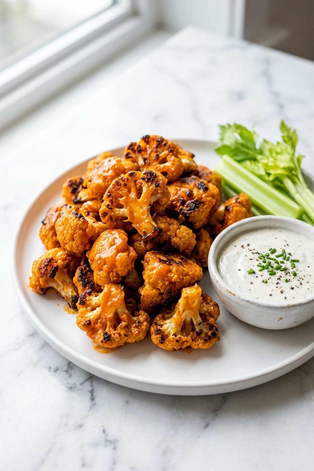 Vegan Buffalo Cauliflower Wings