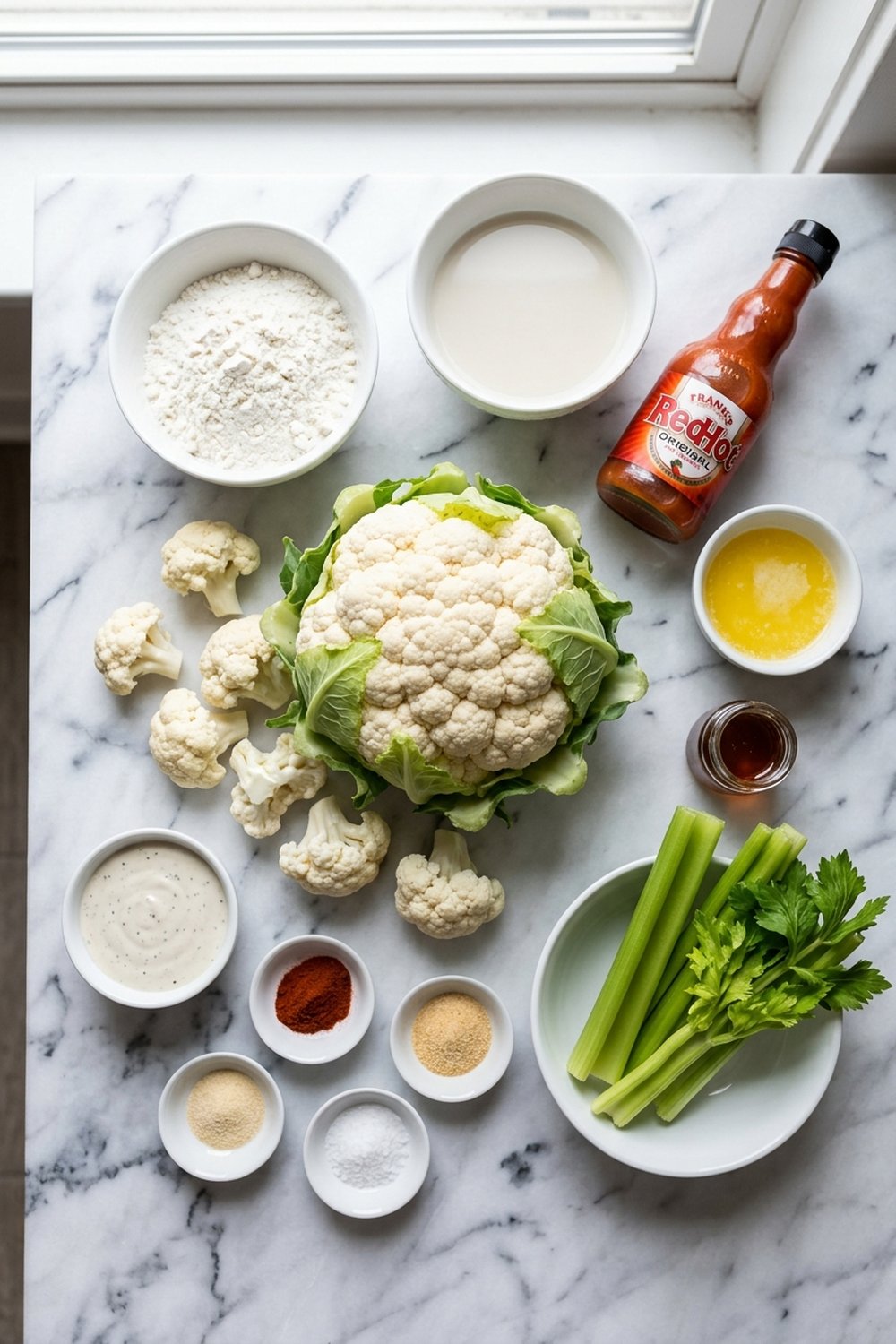 Vegan Buffalo Cauliflower Wings ingredients