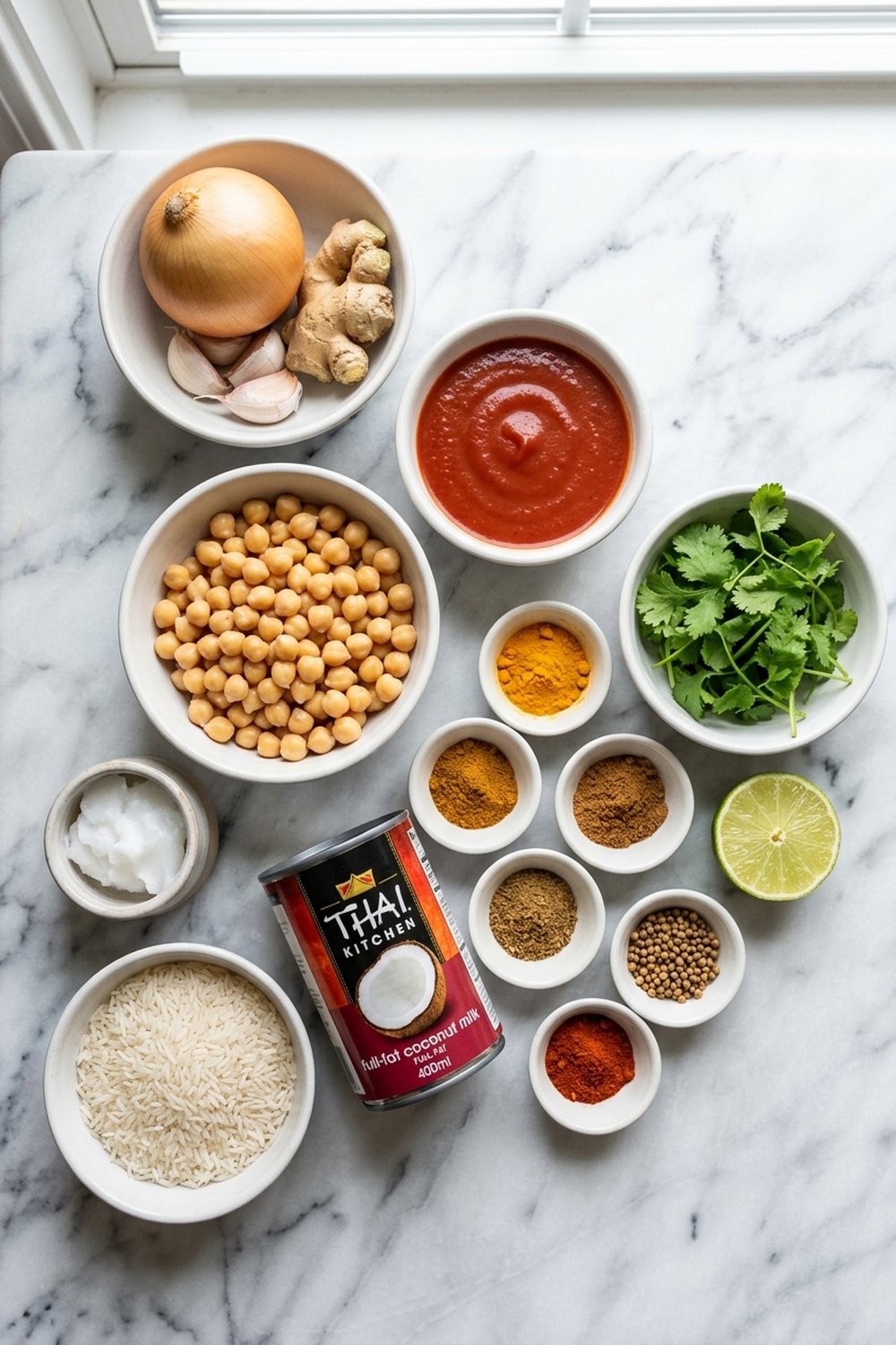 Vegan Chickpea Curry ingredients