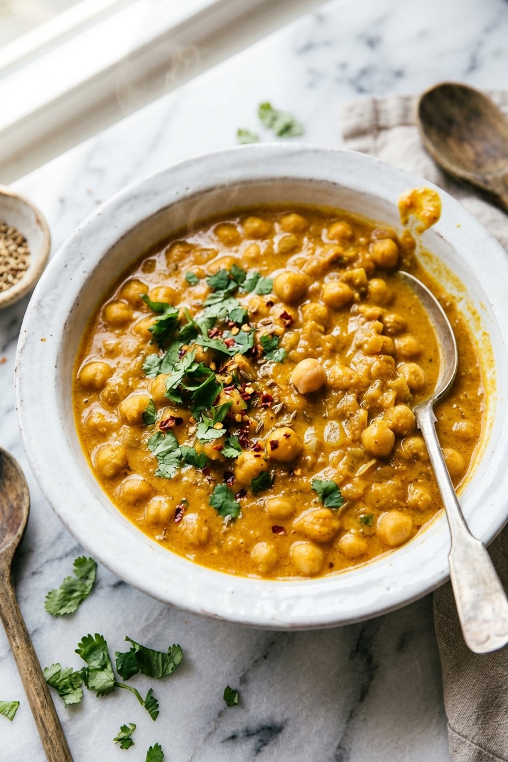 Vegan Chickpea Curry close up