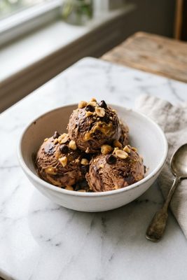 Vegan Chocolate Peanut Butter Banana Ice Cream