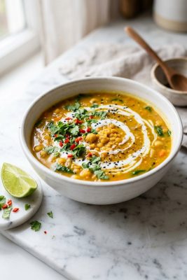 Vegan Coconut Curry Lentil Soup