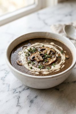 Vegan Creamy Mushroom Soup