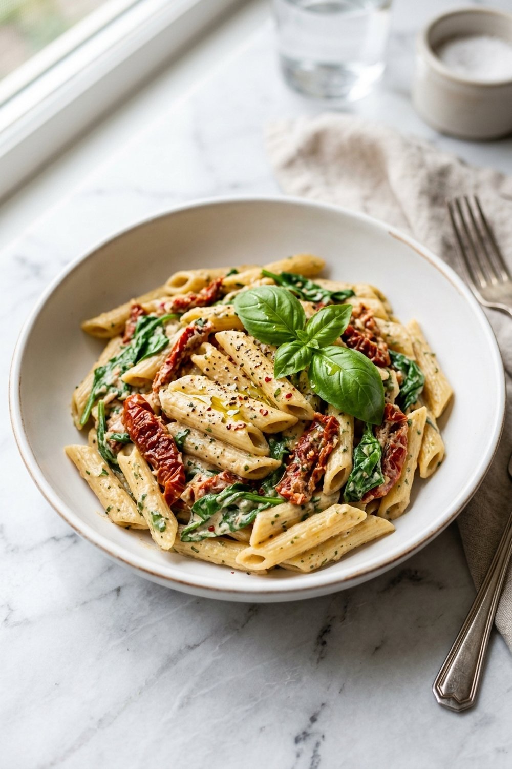 Vegan Creamy Tuscan Pasta