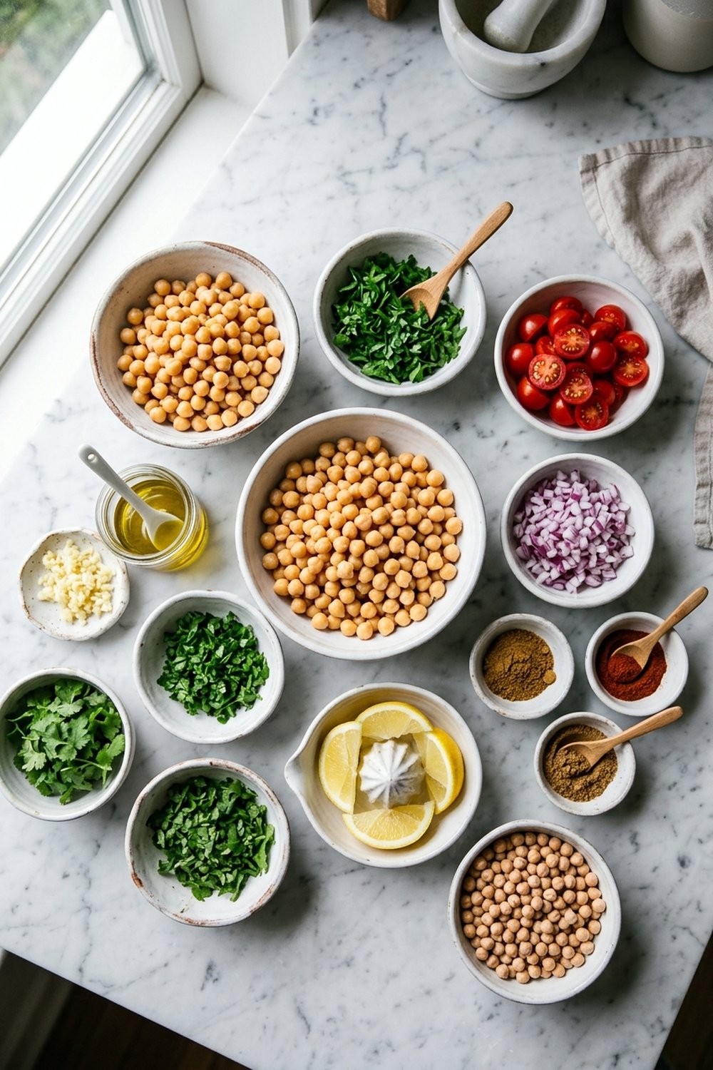 Vegan Crispy Buffalo Chickpeas ingredients