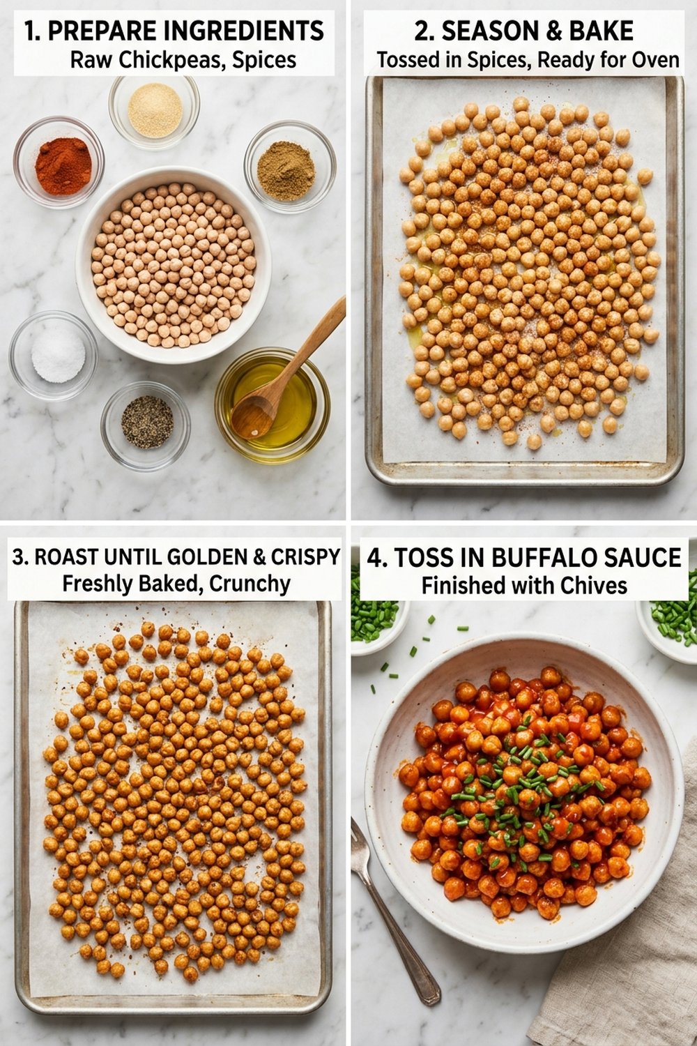How to make Vegan Crispy Buffalo Chickpeas