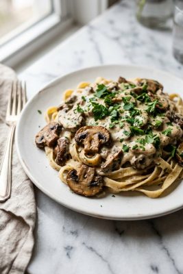Vegan Mushroom Stroganoff