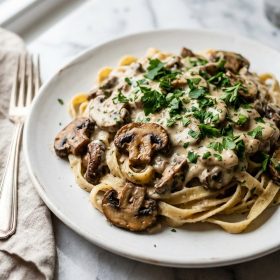 Vegan Mushroom Stroganoff