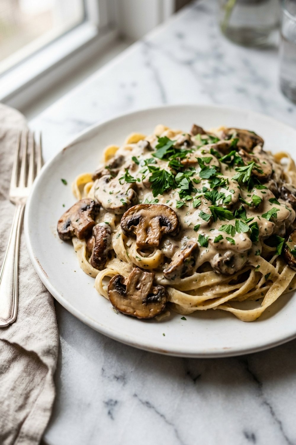 Vegan Mushroom Stroganoff