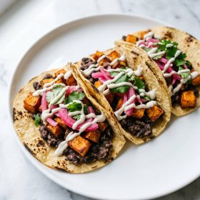 Vegan Sweet Potato Black Bean Tacos