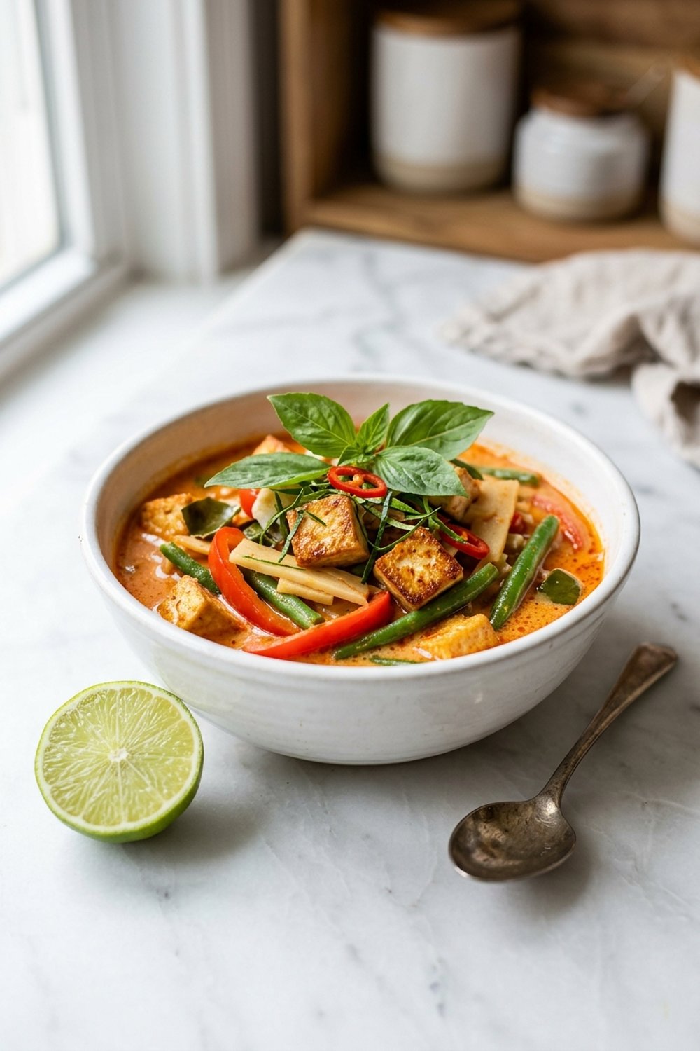 Vegan Thai Red Curry close up