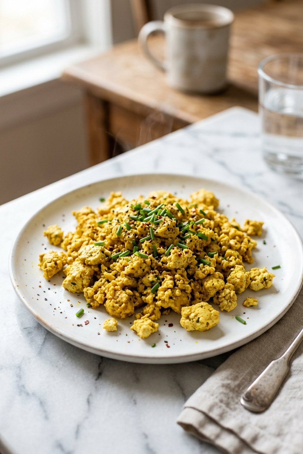 Vegan Tofu Scramble close up
