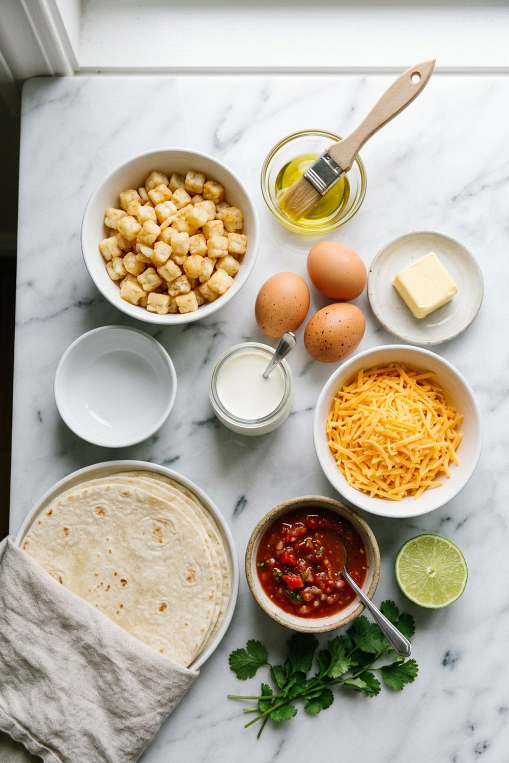 Vegetarian Breakfast Tacos ingredients