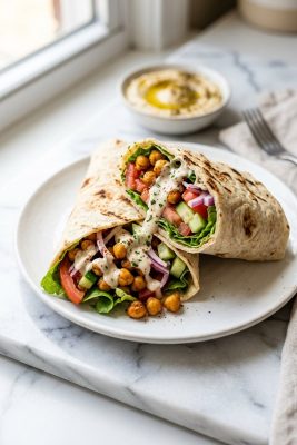 Vegetarian Chickpea Shawarma Wraps
