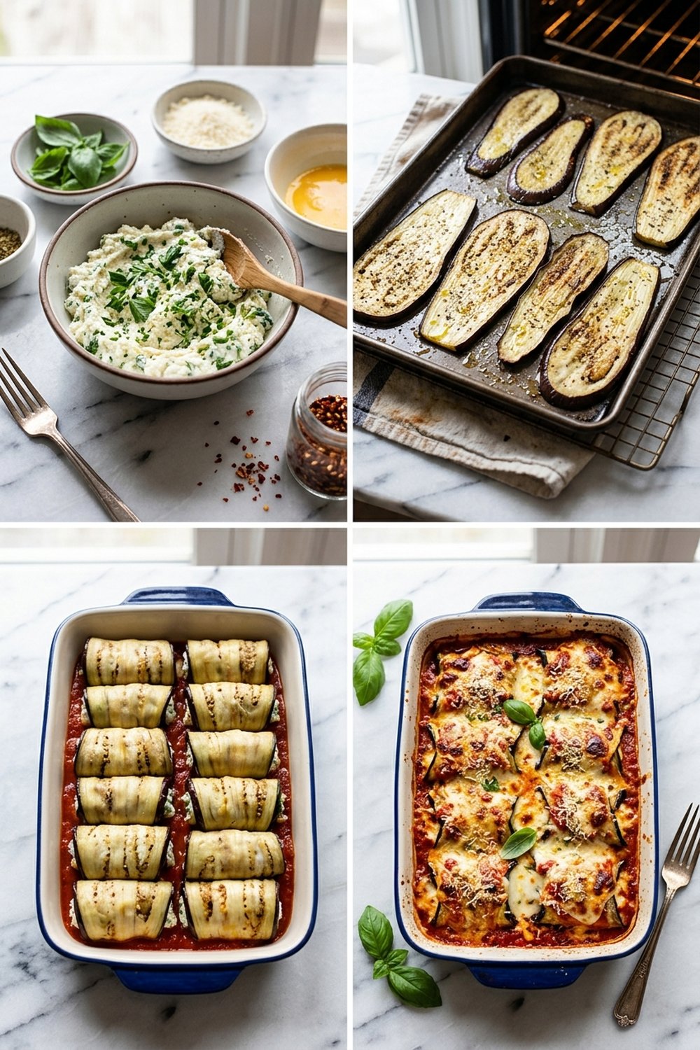 How to make Vegetarian Eggplant Rollatini