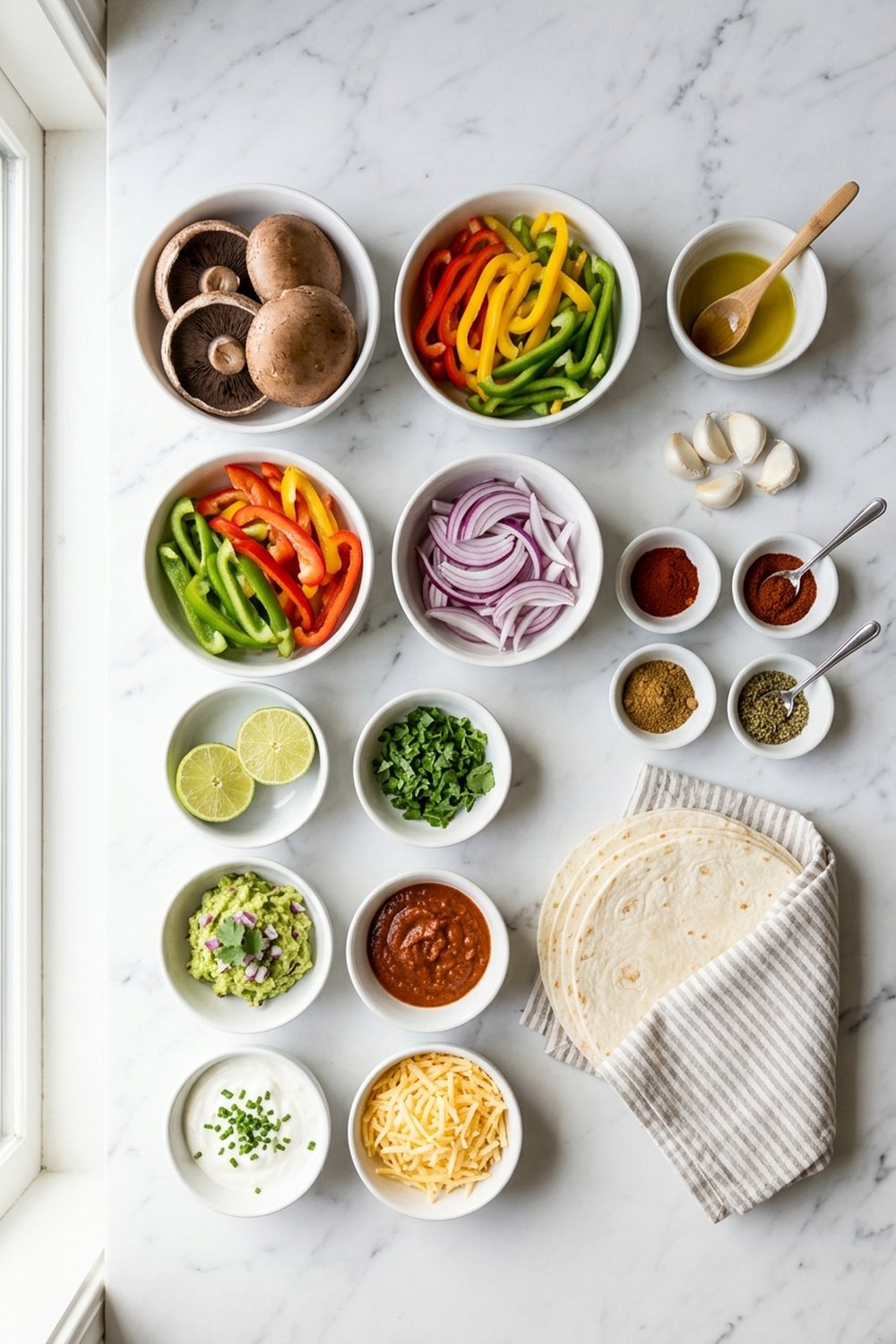 Vegetarian Fajitas ingredients