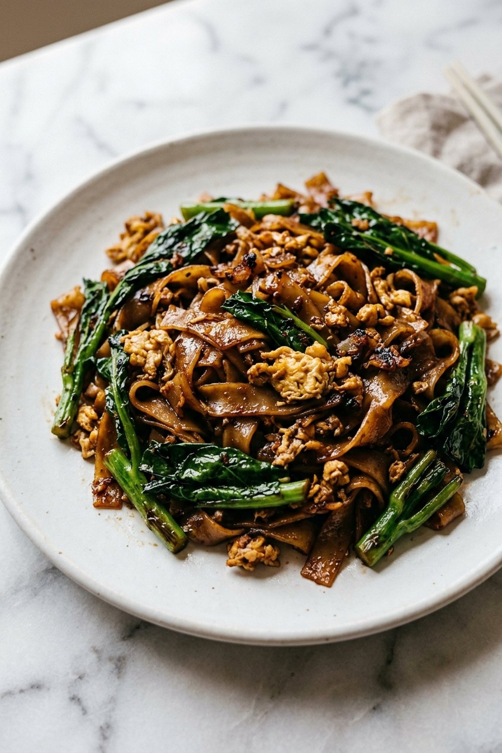 Vegetarian Pad See Ew close up