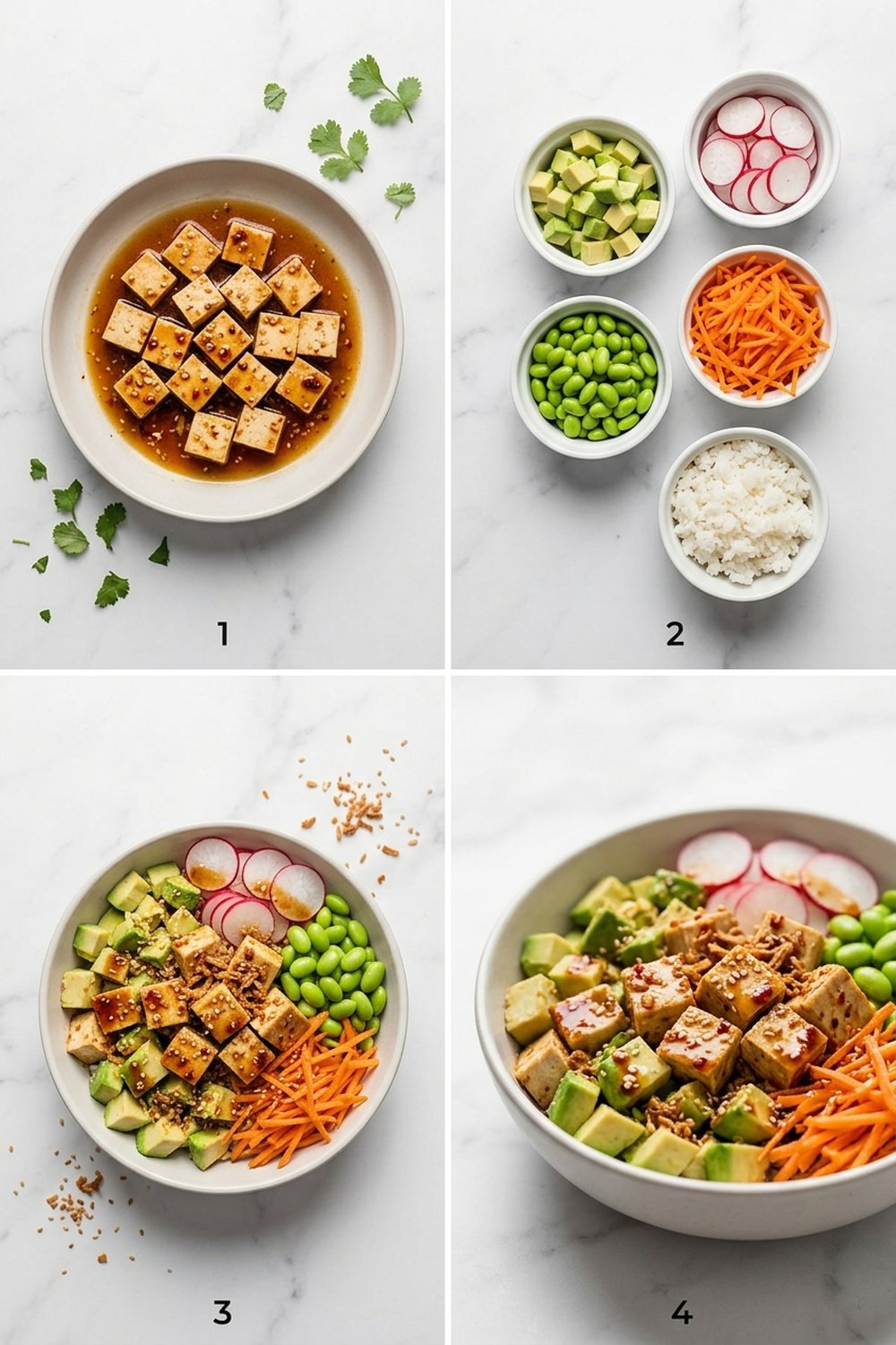 How to make Vegetarian Poke Bowl with Tofu