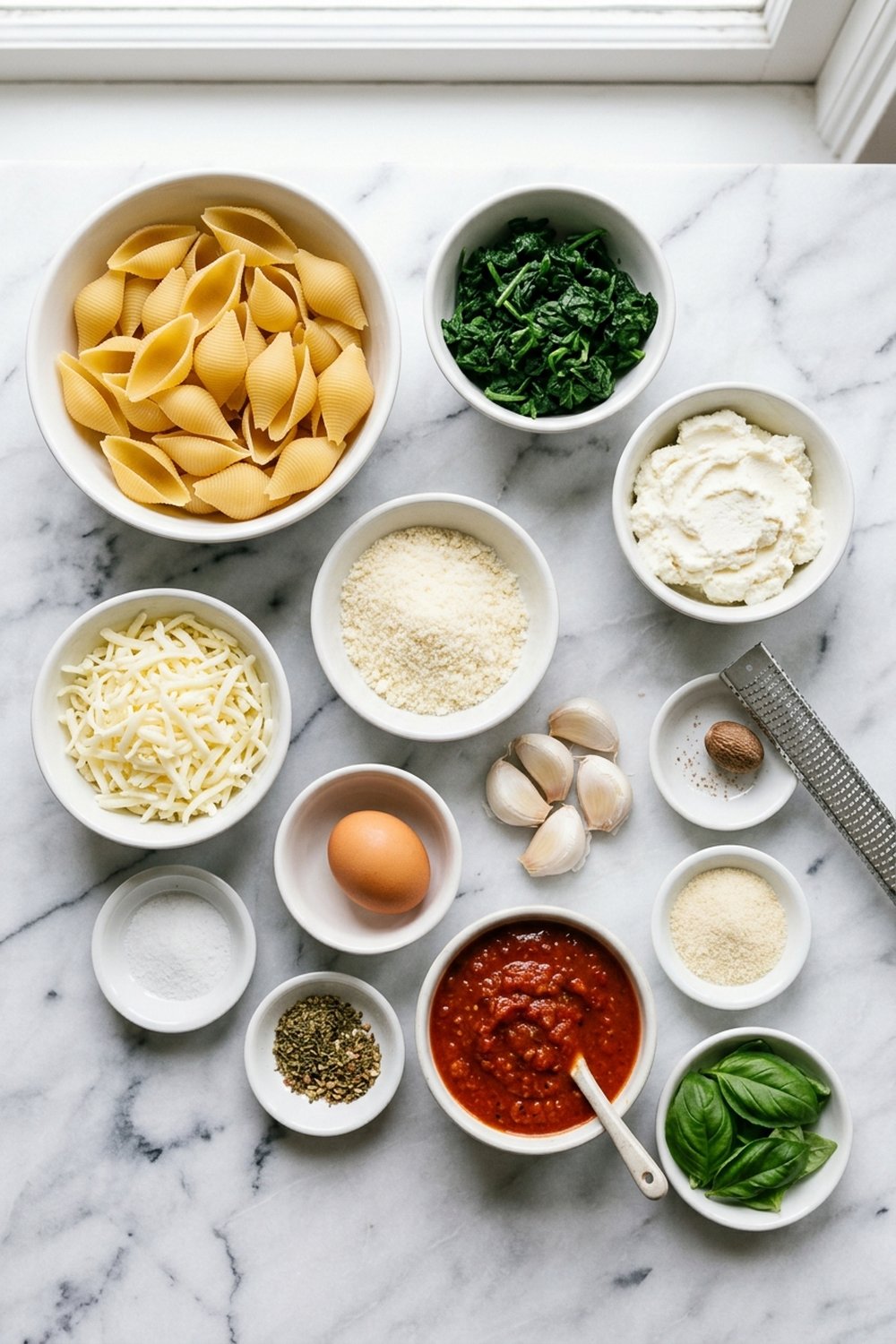 Vegetarian Stuffed Shells ingredients
