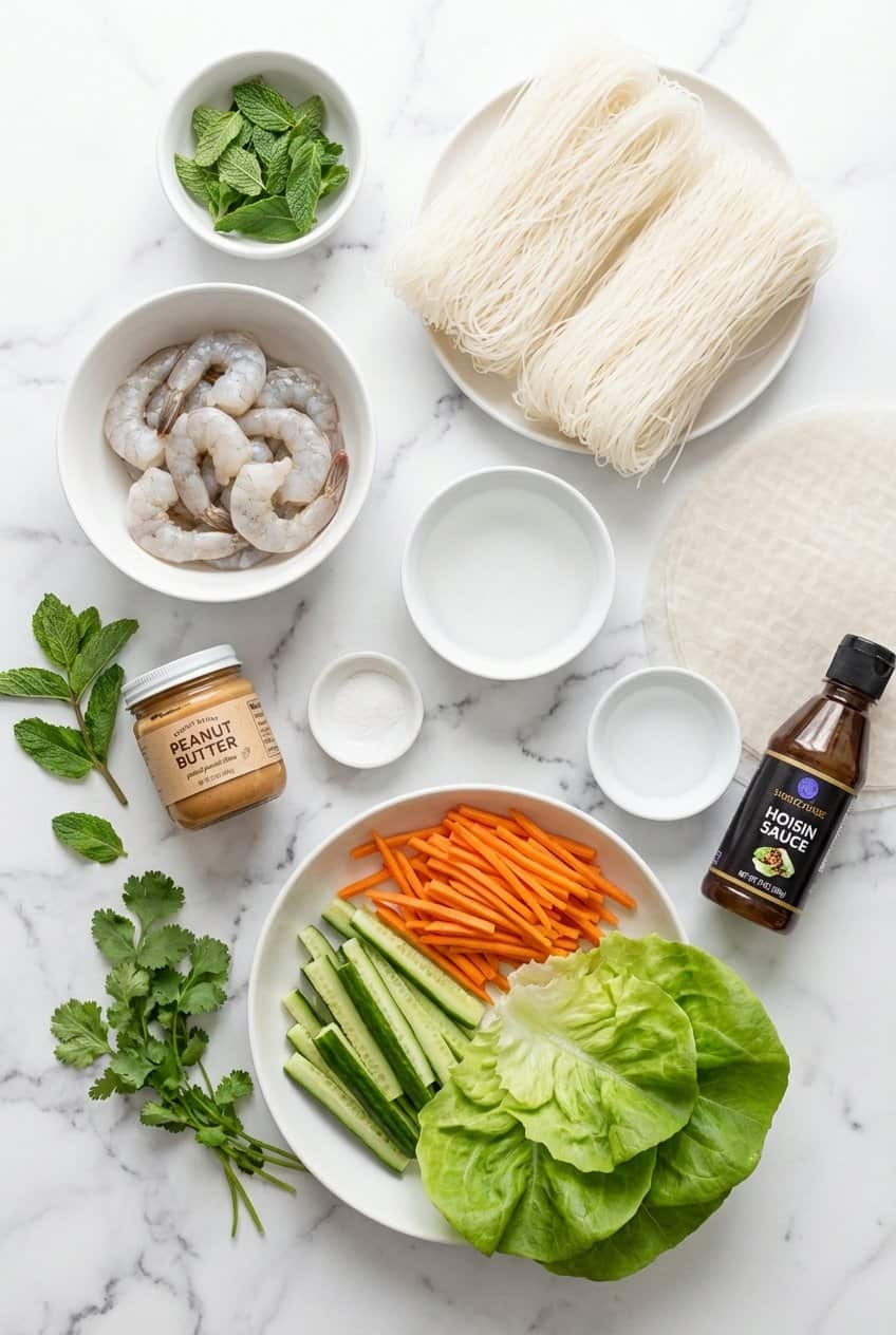 Ingredients for Vietnamese Spring Rolls
