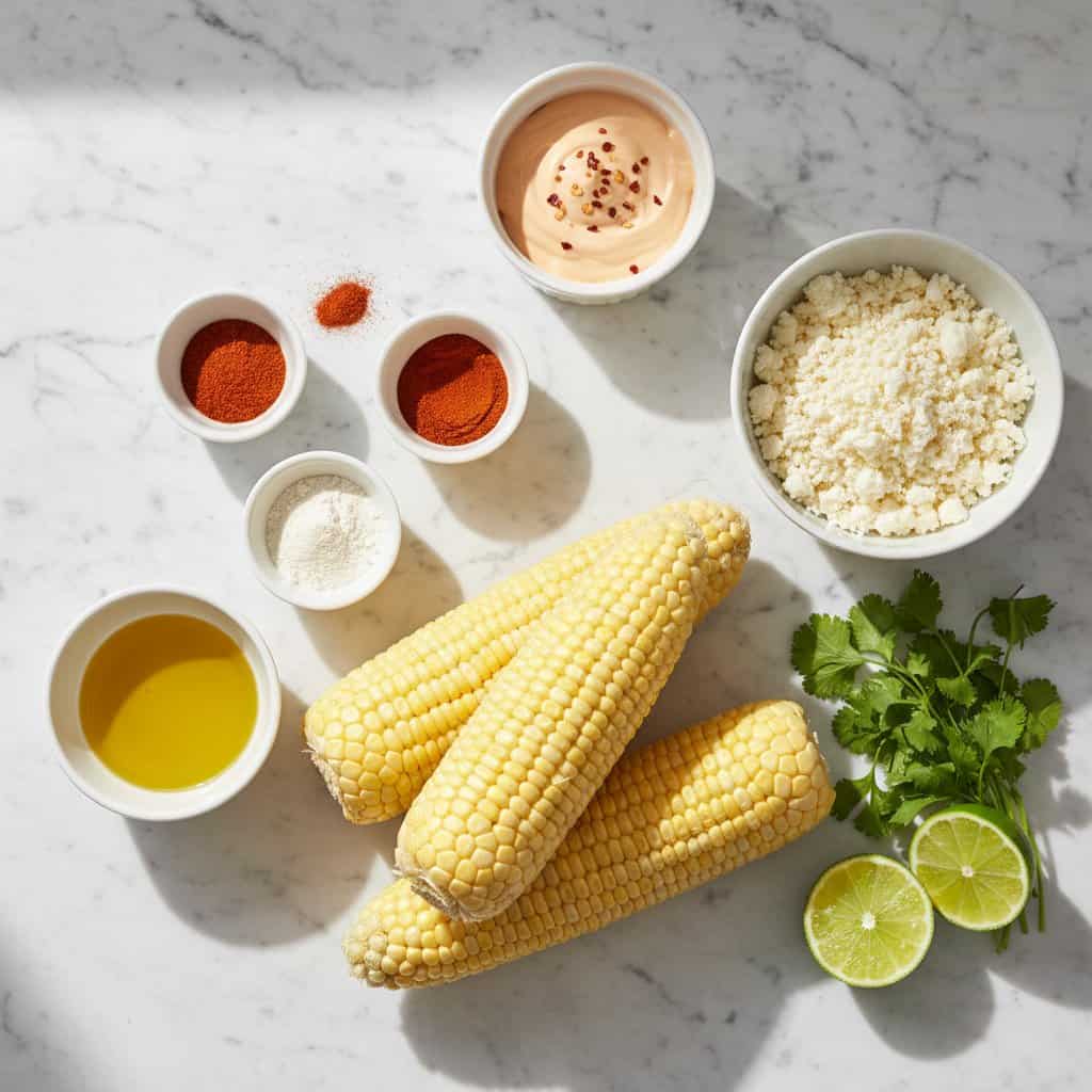 Raw ingredients for viral TikTok corn ribs