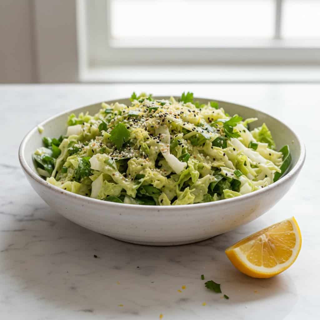 Viral TikTok green goddess salad hero shot