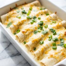 White Chicken Enchiladas hero shot
