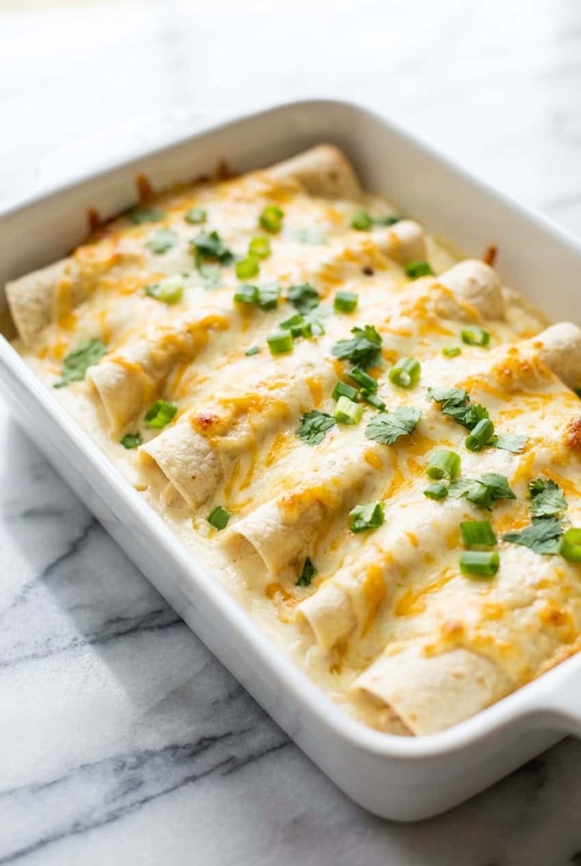 White Chicken Enchiladas hero shot
