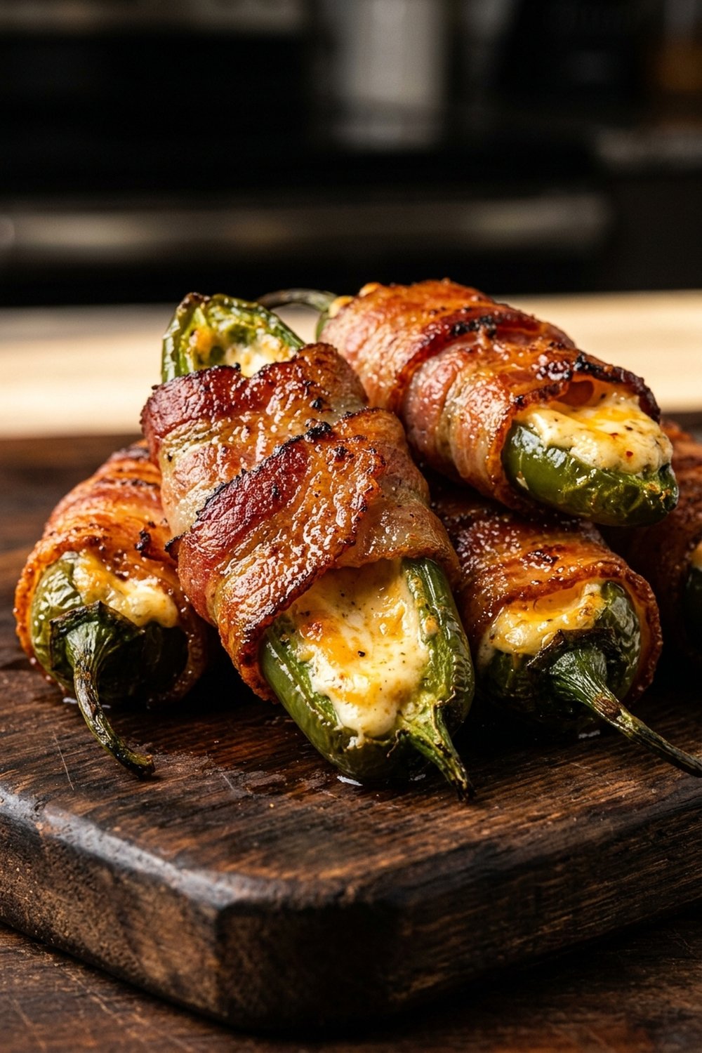 Bacon Wrapped Jalapeno Poppers close up