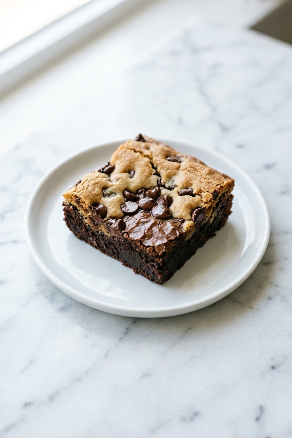 Close up of Brookies (Brownie Cookies)