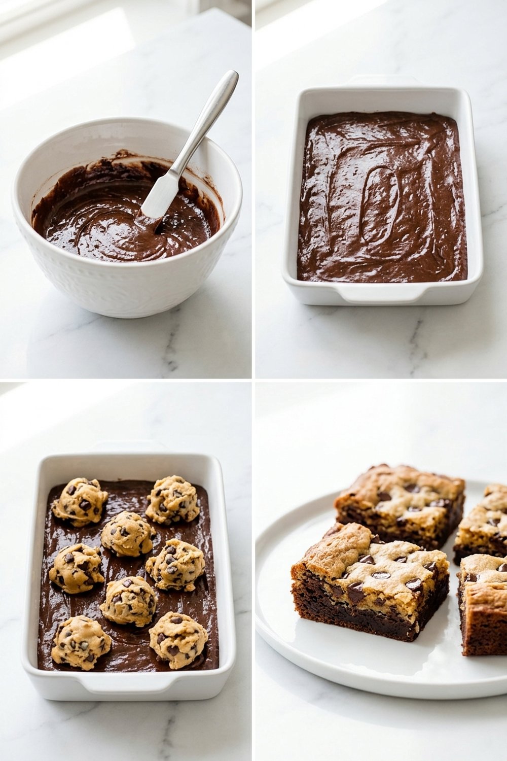 Step by step for Brookies (Brownie Cookies)