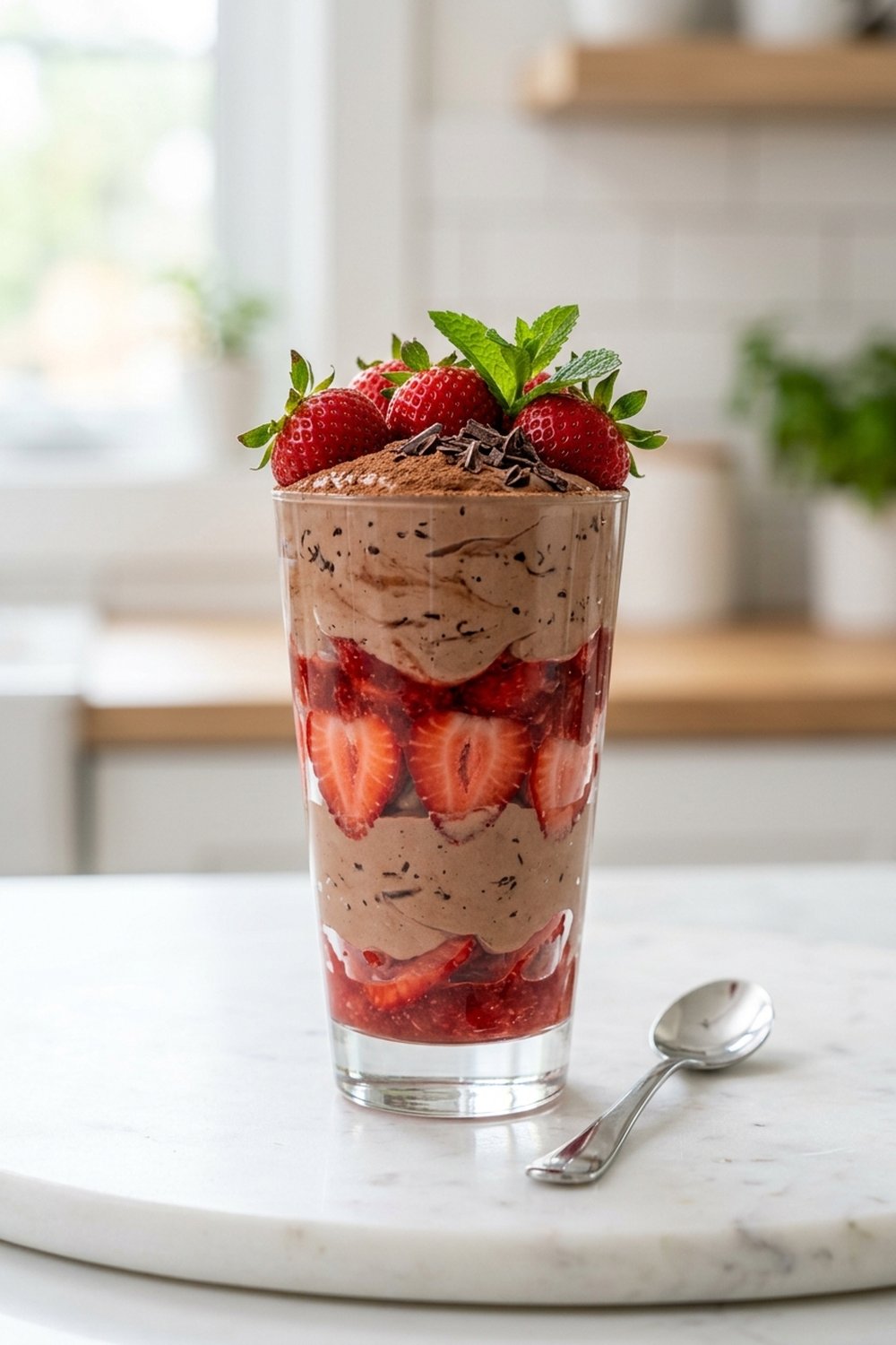Chocolate Strawberry Protein Parfait hero shot
