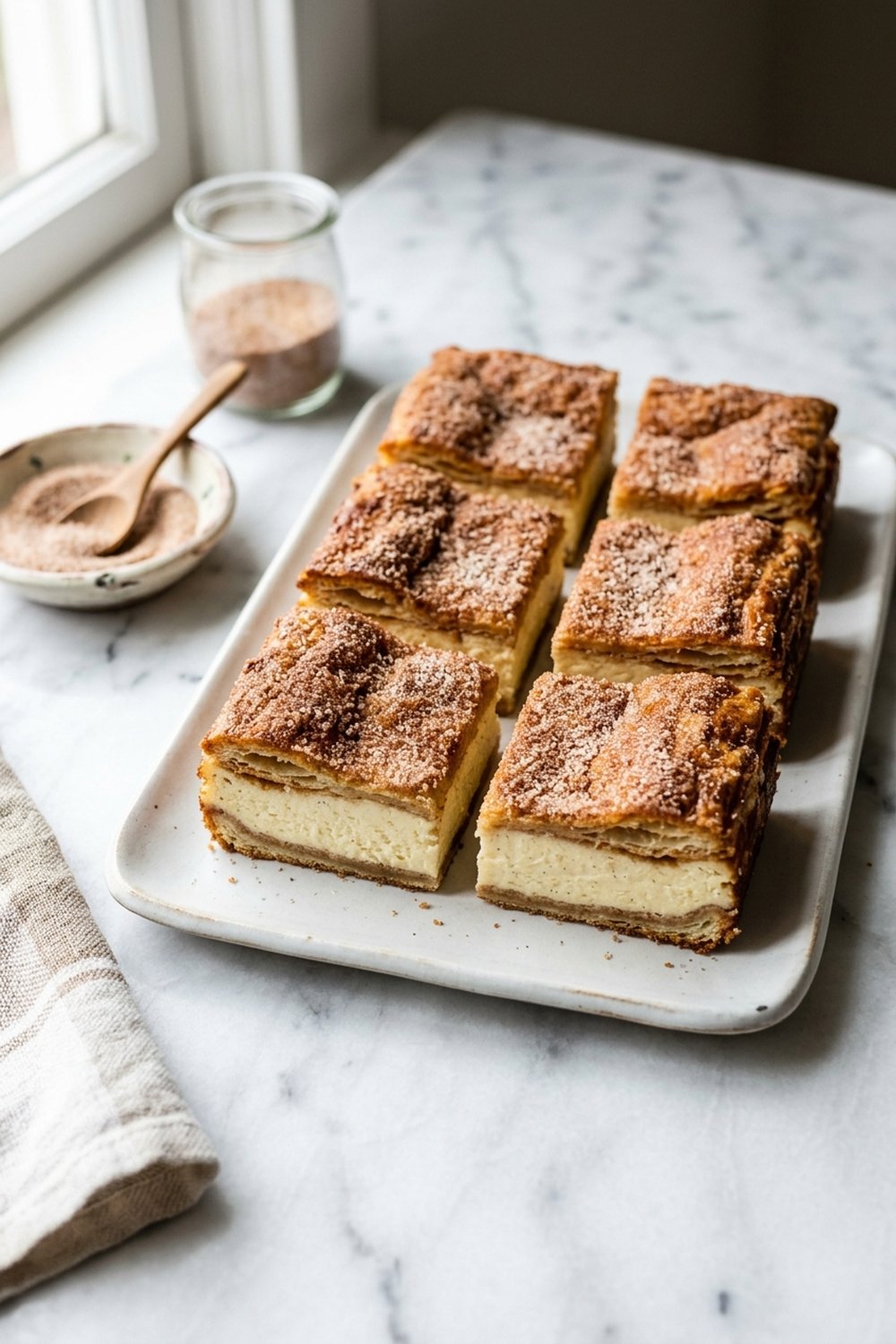 Churro Cheesecake Bars hero shot