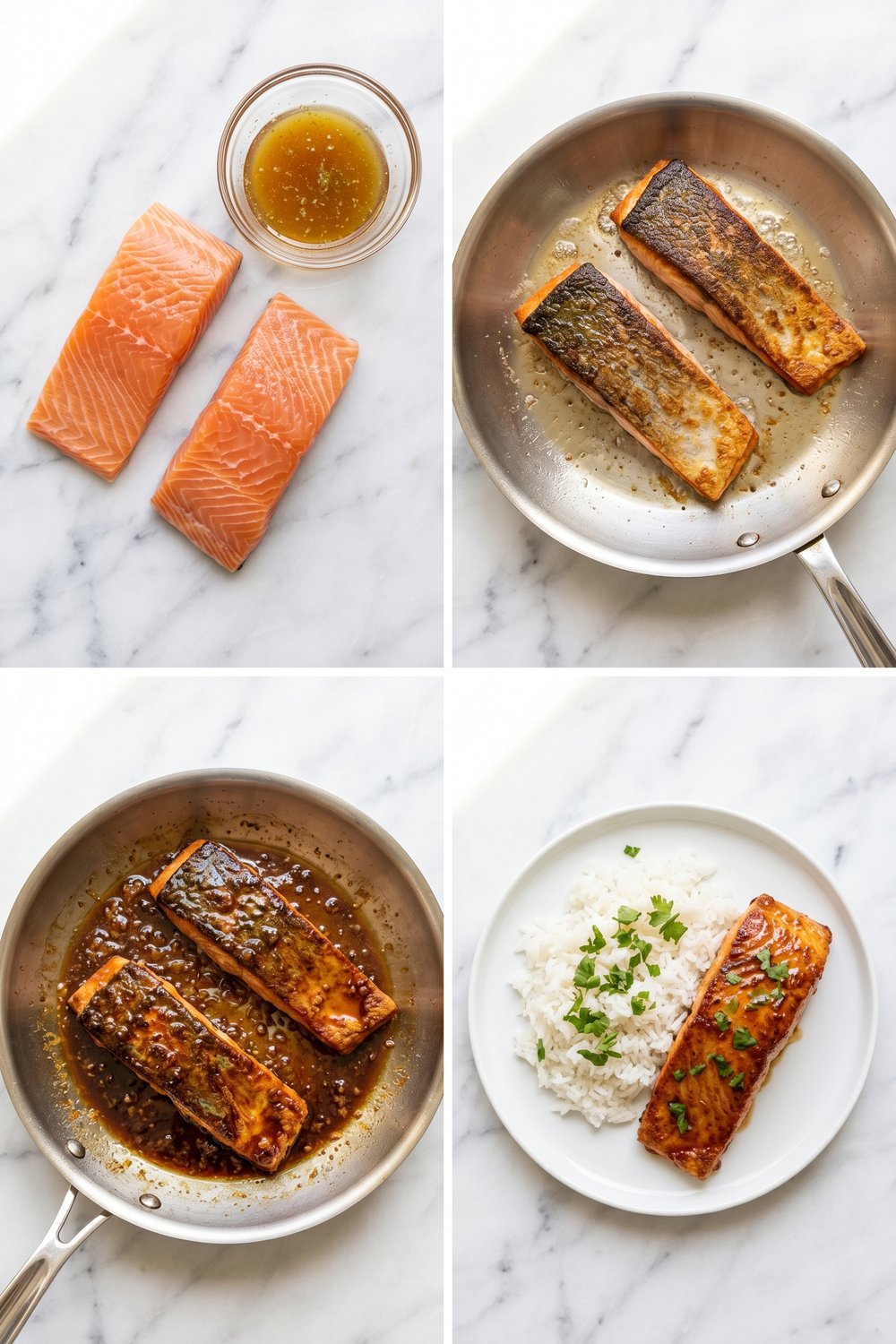 Step by step Crispy Honey Lime Salmon