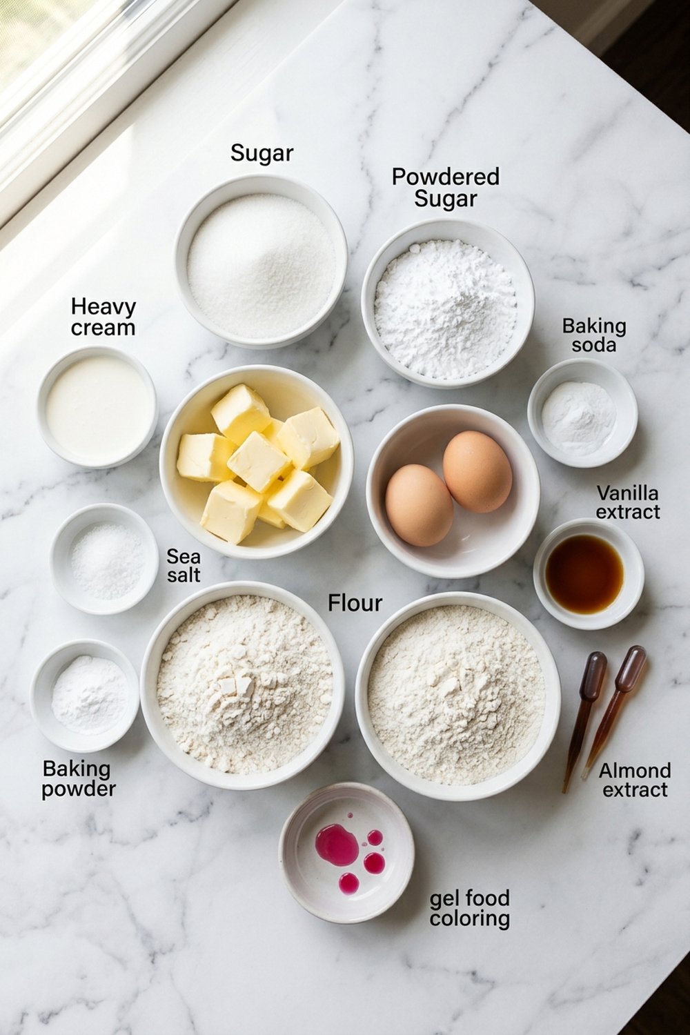Ingredients for Crumbl Cookie Copycat