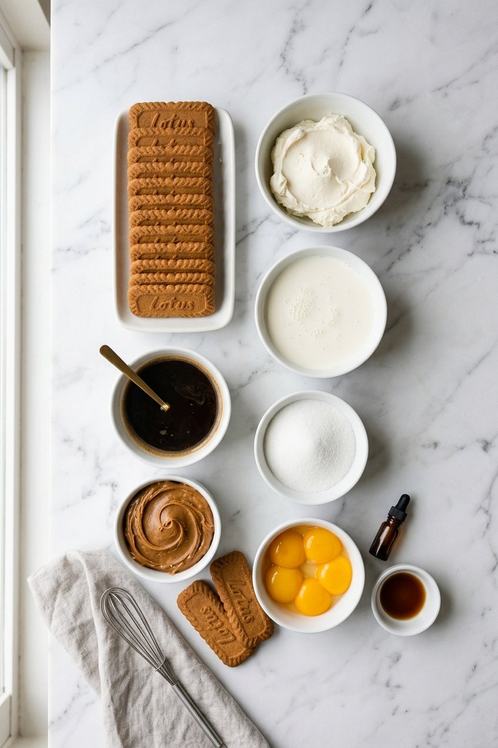 Ingredients for Lotus Biscoff Tiramisu