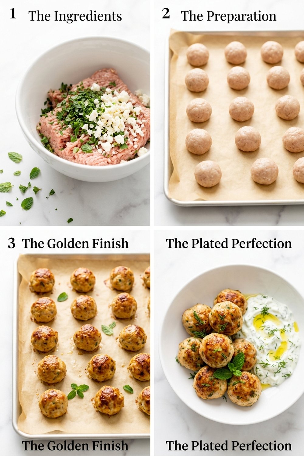 Step by step Mediterranean Turkey Meatballs