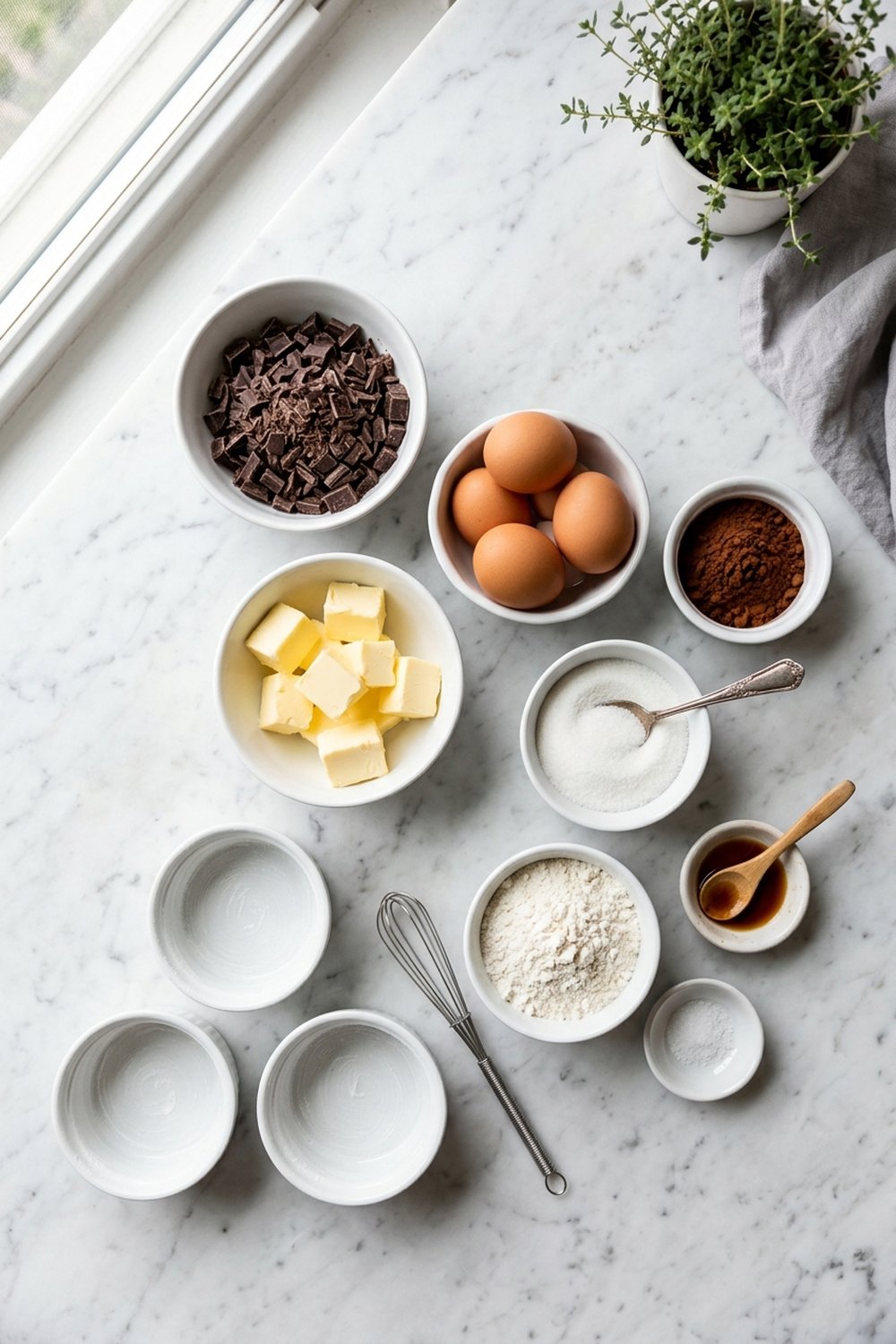 Ingredients for Mini Chocolate Lava Cakes