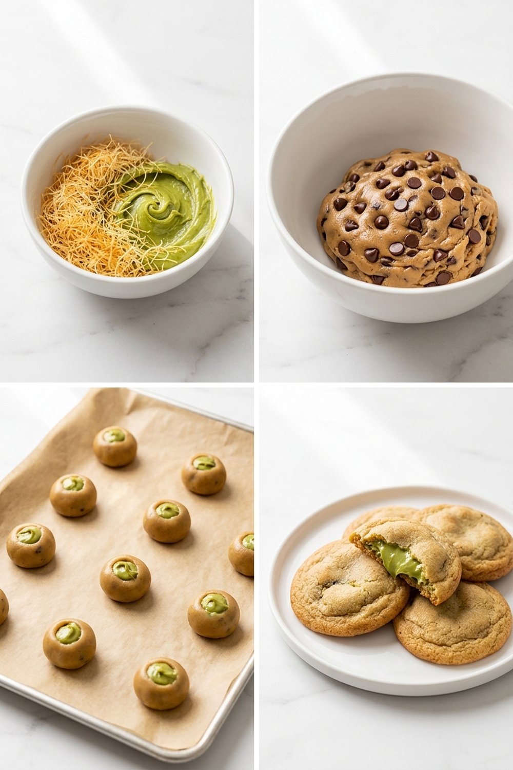 Step by step for Pistachio Cream Stuffed Cookies