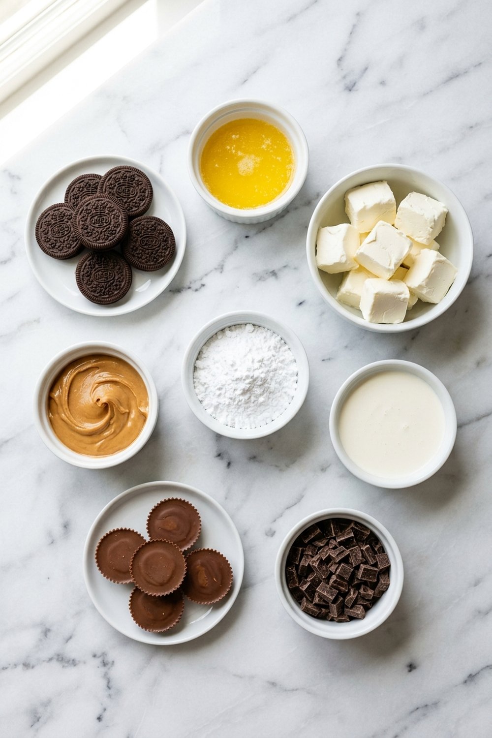 Ingredients for Reese's Peanut Butter Cheesecake