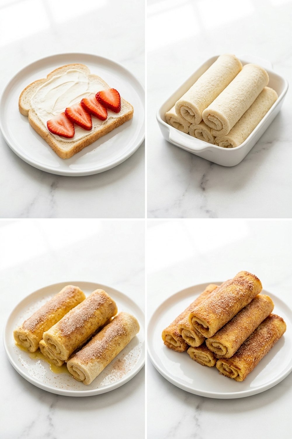 Step by step for Strawberry Cheesecake French Toast Roll Ups