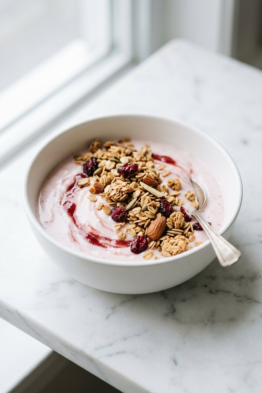 Step by step Strawberry Vanilla Protein Bowl
