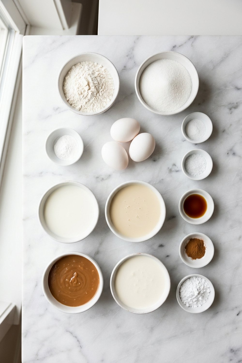 Ingredients for Tres Leches Cake