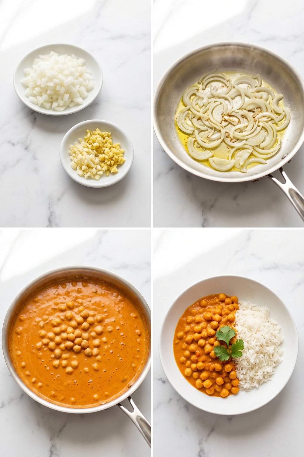 Step by step Vegan Chickpea Tikka Masala