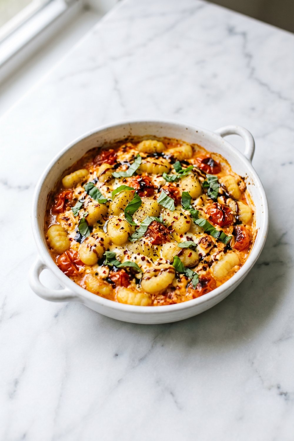 Vegetarian Baked Feta Gnocchi hero shot