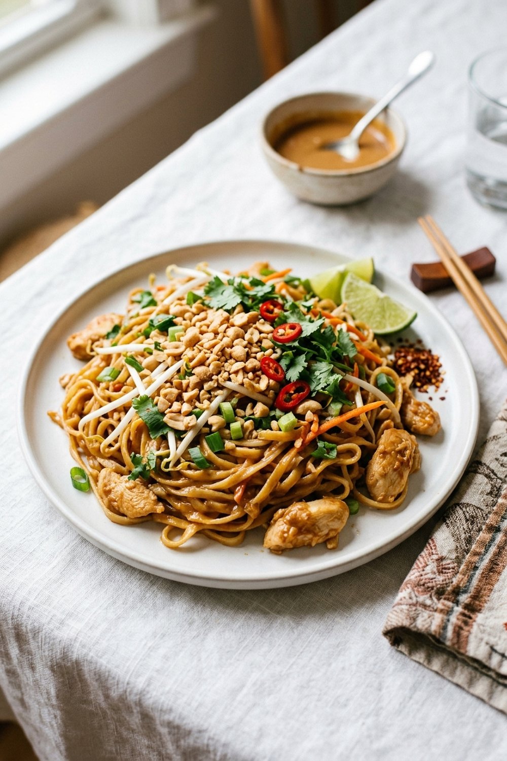 Vegetarian Thai Peanut Noodles hero shot